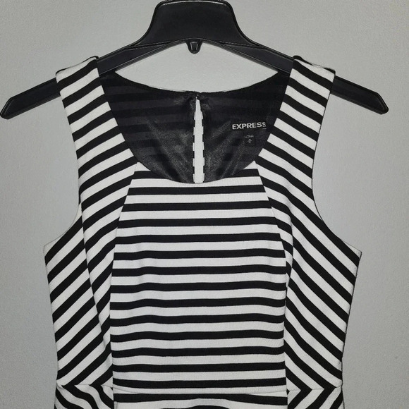 Express women's dress size M black and white stripped - Picture 3 of 7
